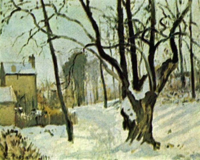 Camille Pissarro Schnee in Louveciennes Norge oil painting art